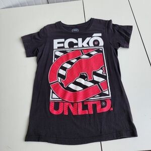 Ecko Unltd Black Logo T-Shirt Men’s Rhino Graphic Tee Streetwear Cotton Fitted S